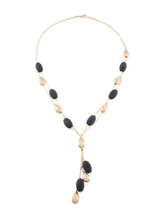 Necklace 14K Resin Beaded Lariat Necklace