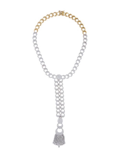 18K Diamond Lavalier Necklace white