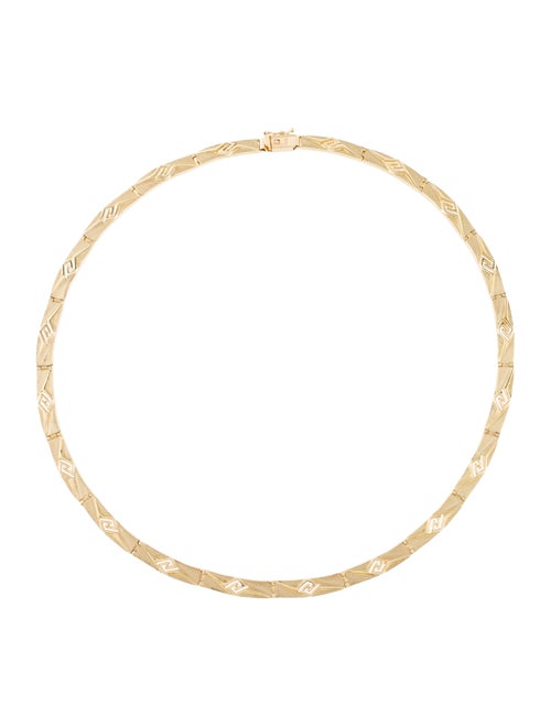 14K Cutout Collar Necklace yellow