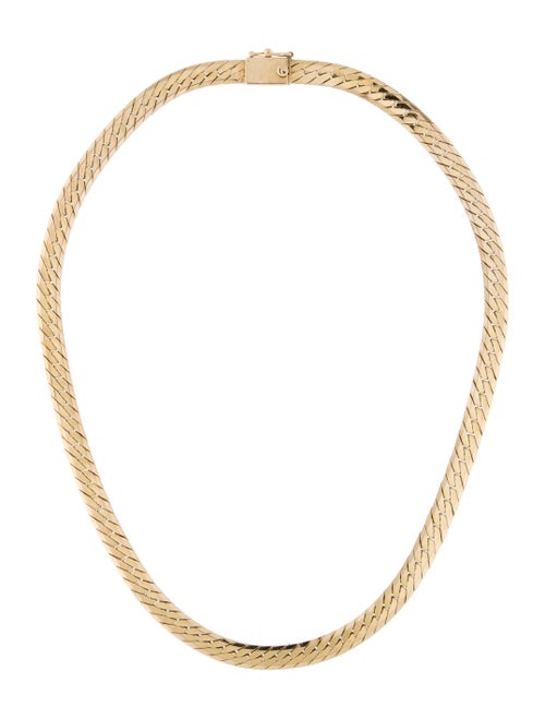 14K Curb Chain Necklace yellow