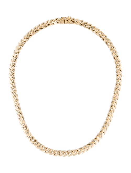 14K Chevron Chain-Link Necklace yellow