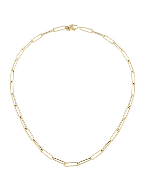 14K Paperclip Chain Necklace yellow