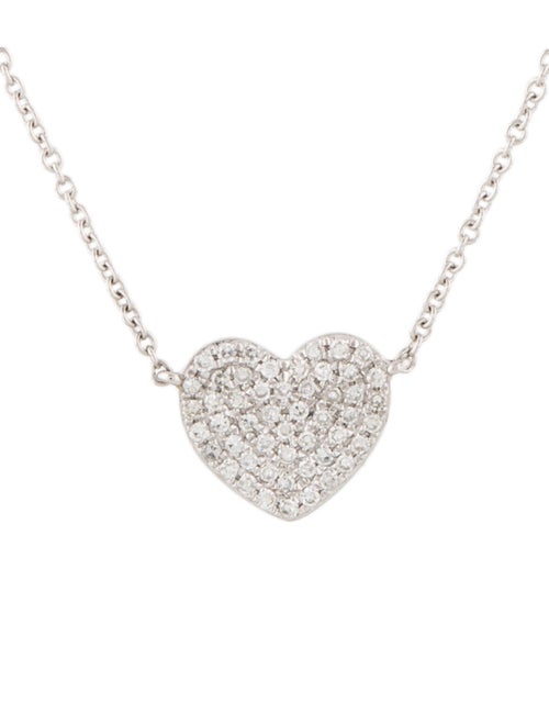 Necklace 14K Diamond Heart Pendant Necklace white