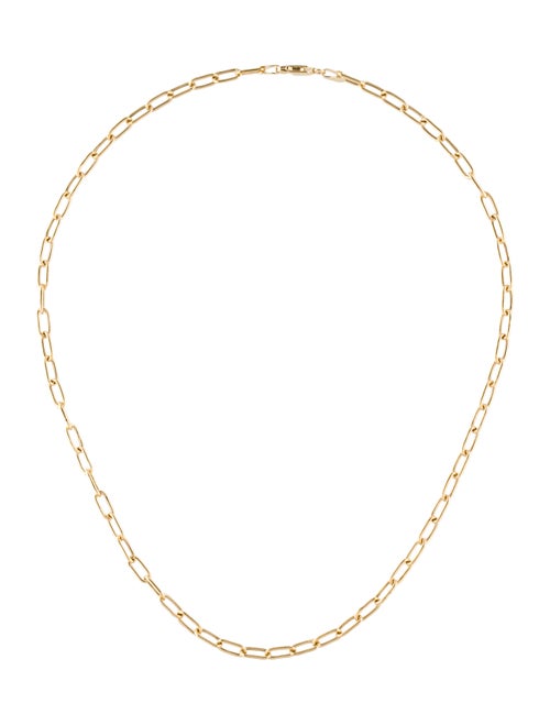 14K Paperclip Link Chain Necklace Yellow