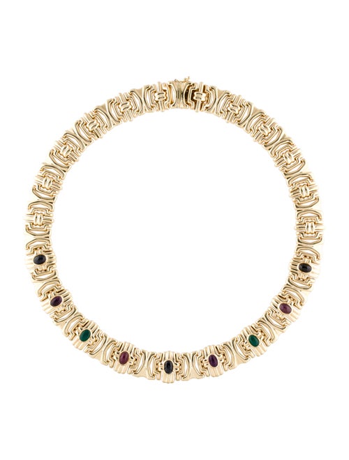 Necklace 14K Multistone Collar Necklace Yellow