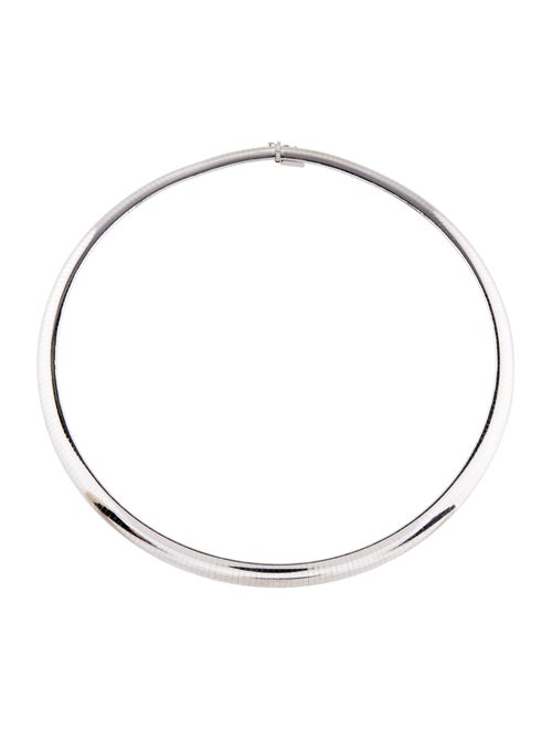 Necklace 14K Omega Collar Necklace white