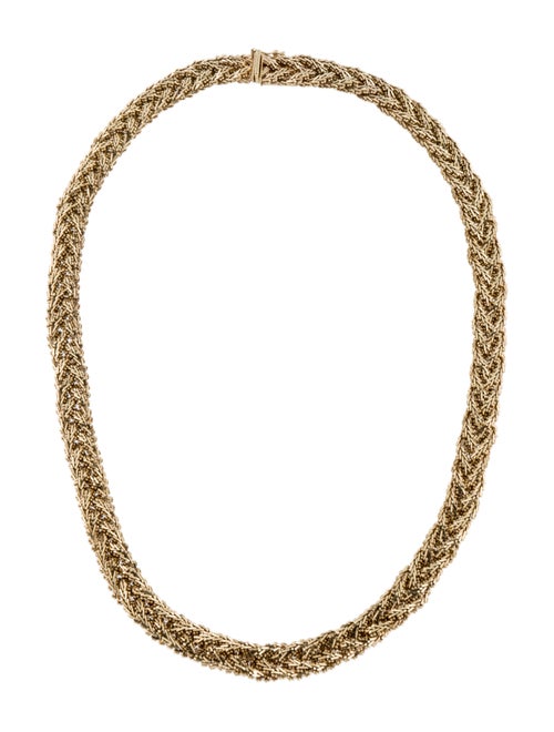 Necklace 14K Braided Collar Necklace Yellow