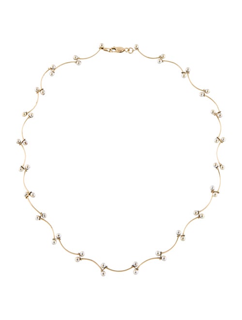 Necklace 14K Collar Necklace White