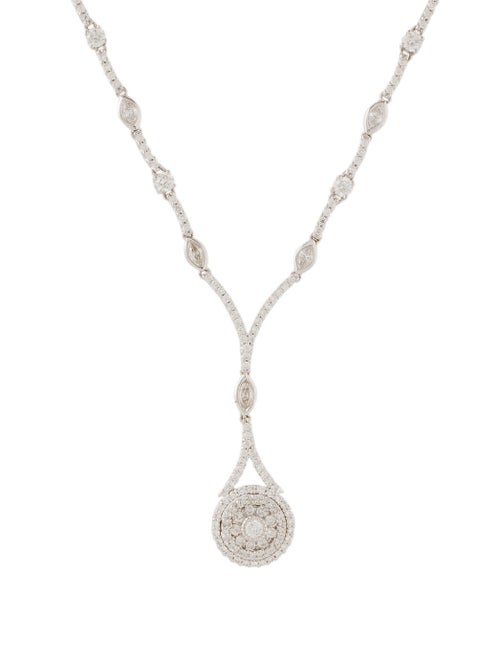 Diamond Lavalier Necklace white