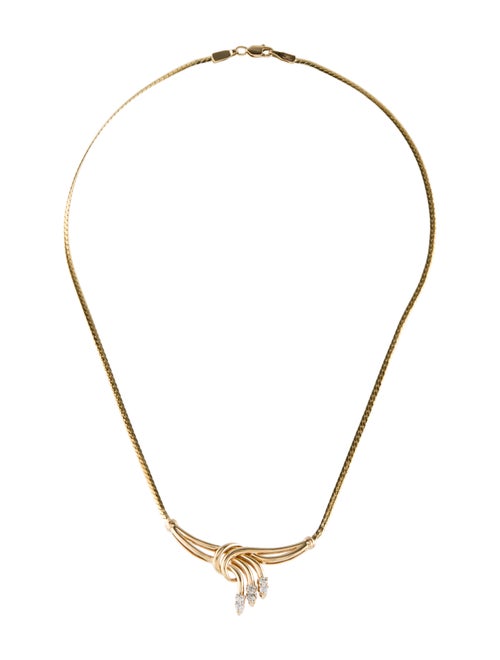 Necklace 14K Diamond Collar Necklace Yellow