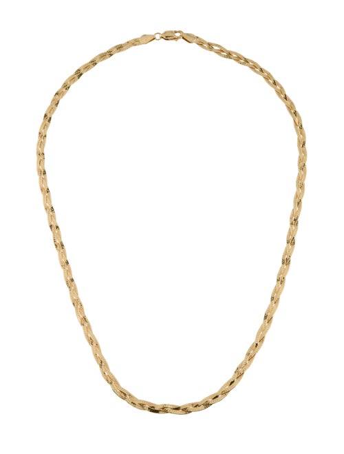 18K Chain Link Necklace Yellow