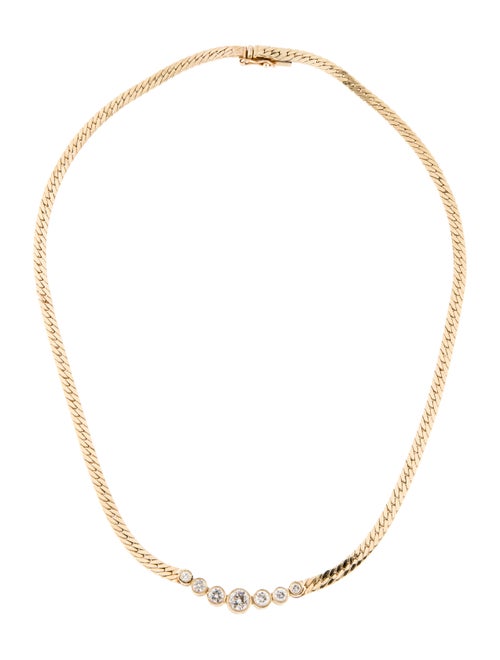 Necklace 14K Diamond Collar Necklace Yellow
