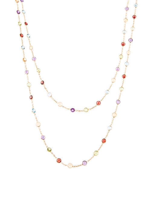Necklace 14K Multistone Station Necklace