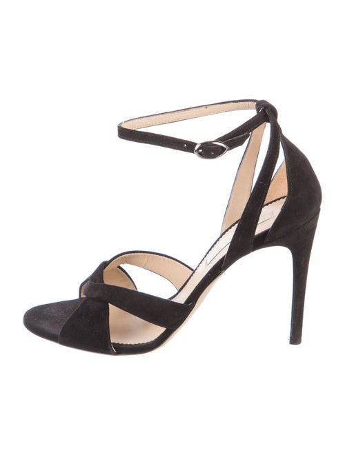 Neil J. Rodgers Suede Animal Print Sandals
