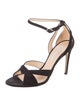 Neil J. Rodgers Suede Animal Print Sandals