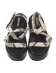 Neil J. Rodgers Leather Animal Print T-Strap Sandals