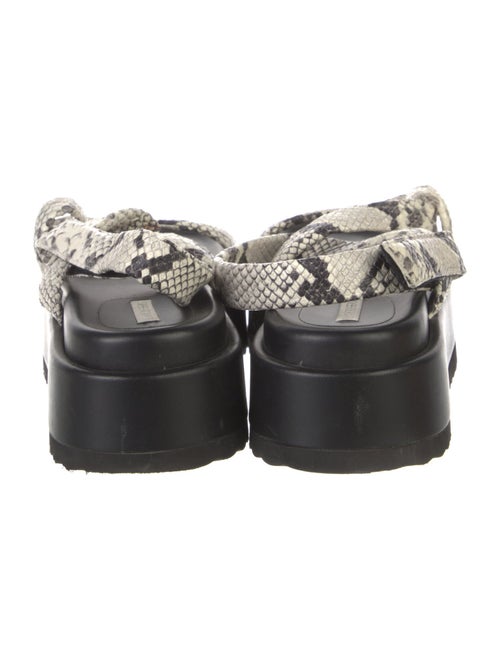 Neil J. Rodgers Leather Animal Print T-Strap Sandals