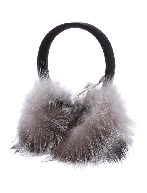 Neiman Marcus Fox Ear Muffs Black