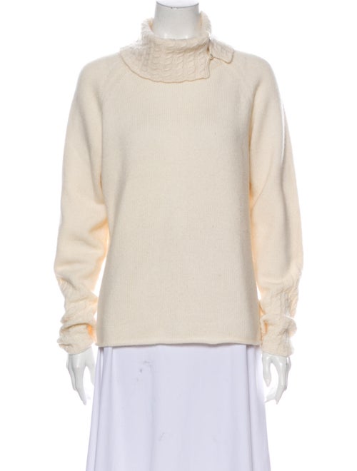 Neiman Marcus Cashmere Turtleneck Sweater White