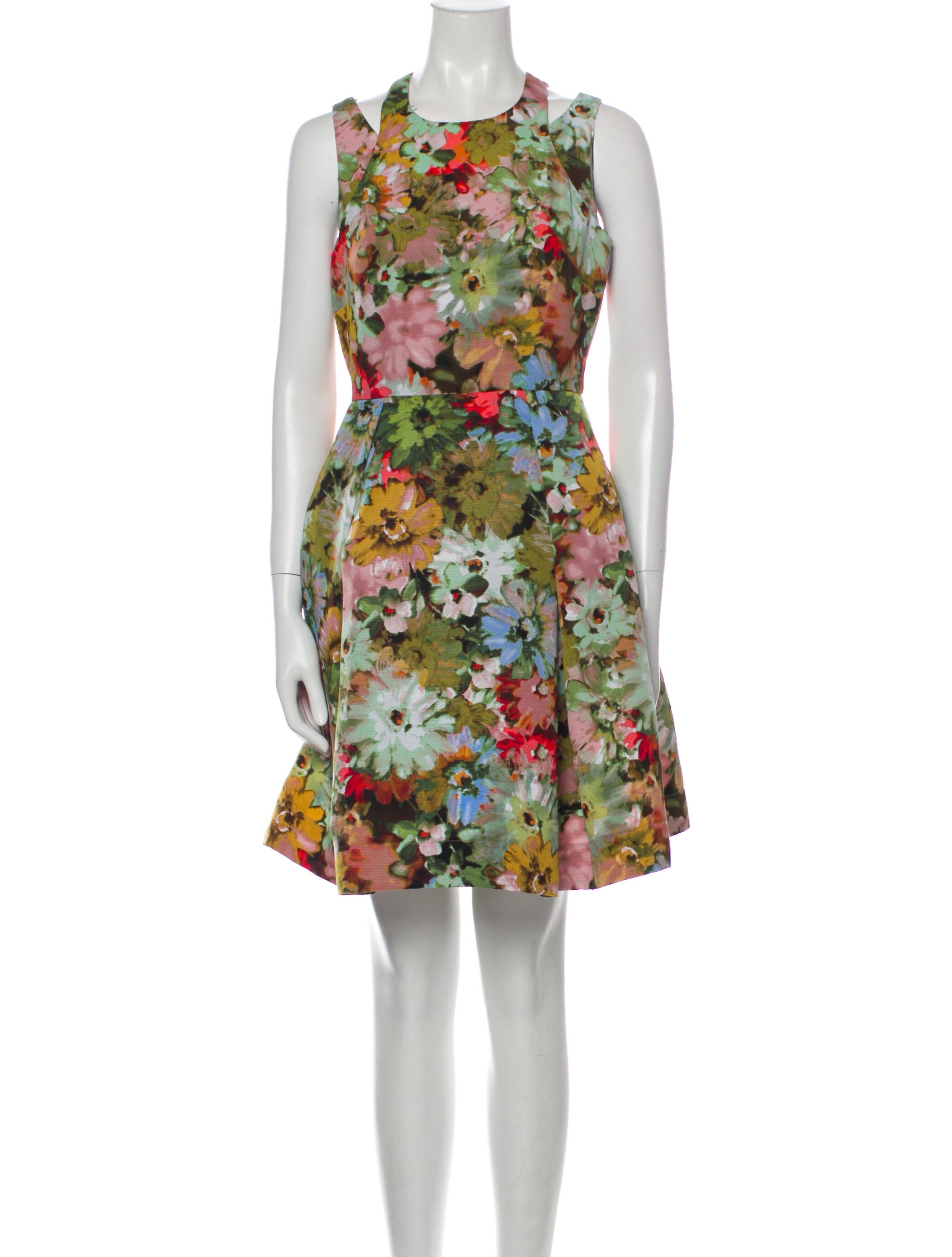Neiman Marcus Floral Print Mini Dress Clothing NEMRC25434 The