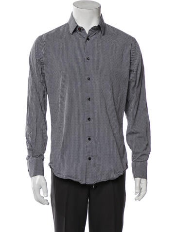 Neiman Marcus Casual Shirts Striped Long Sleeve Shirt M
