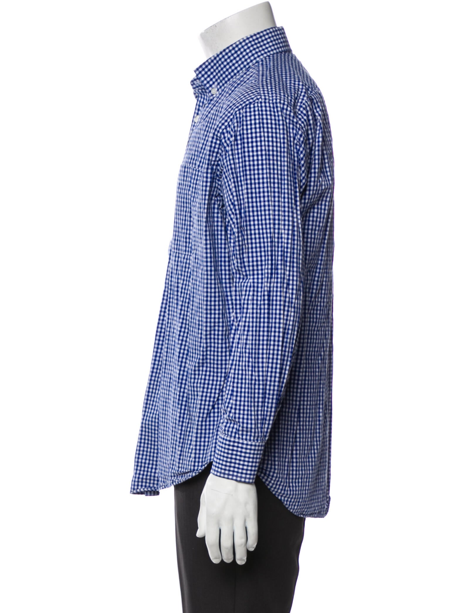 Neiman Marcus Plaid Print Long Sleeve Shirt