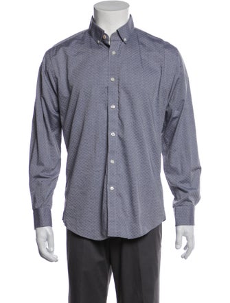 Neiman Marcus Printed Long Sleeve Shirt