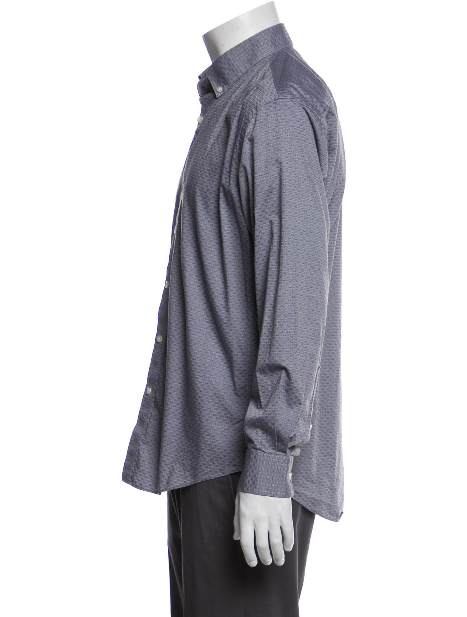 Neiman Marcus Printed Long Sleeve Shirt