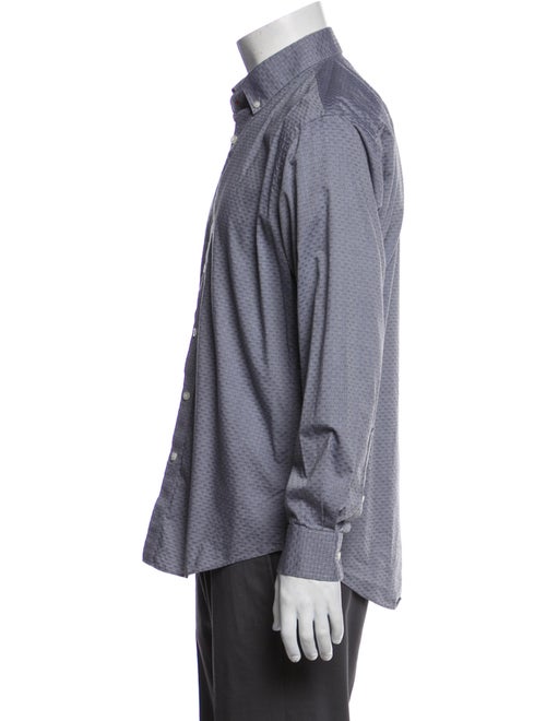 Neiman Marcus Printed Long Sleeve Shirt