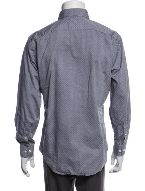 Neiman Marcus Printed Long Sleeve Shirt