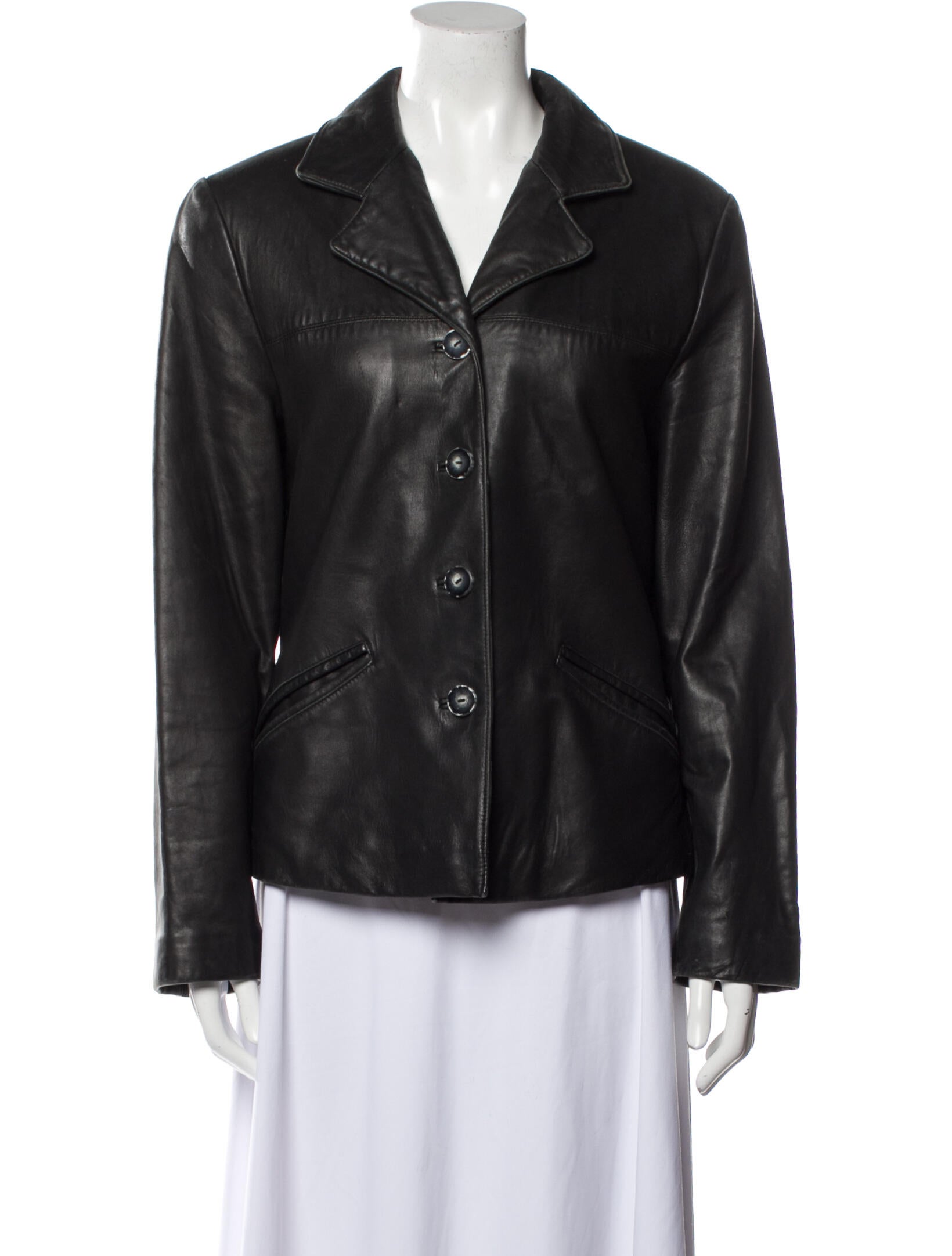 Neiman Marcus Leather Jacket - Black Jackets, Clothing - NEMRC39185