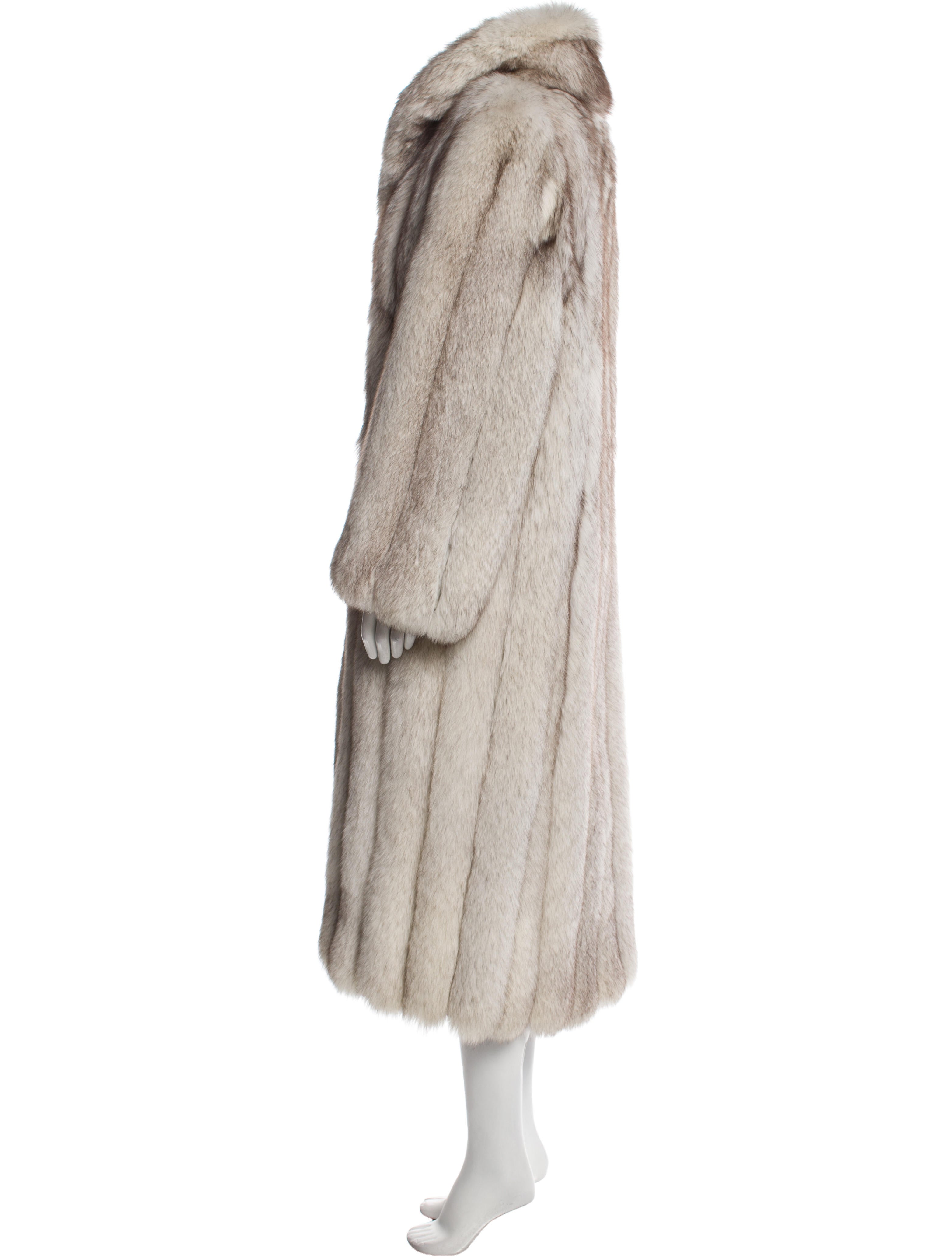 Neiman Marcus Fox Fur Coat - Grey Coats, Clothing - NEMRC43586 | The