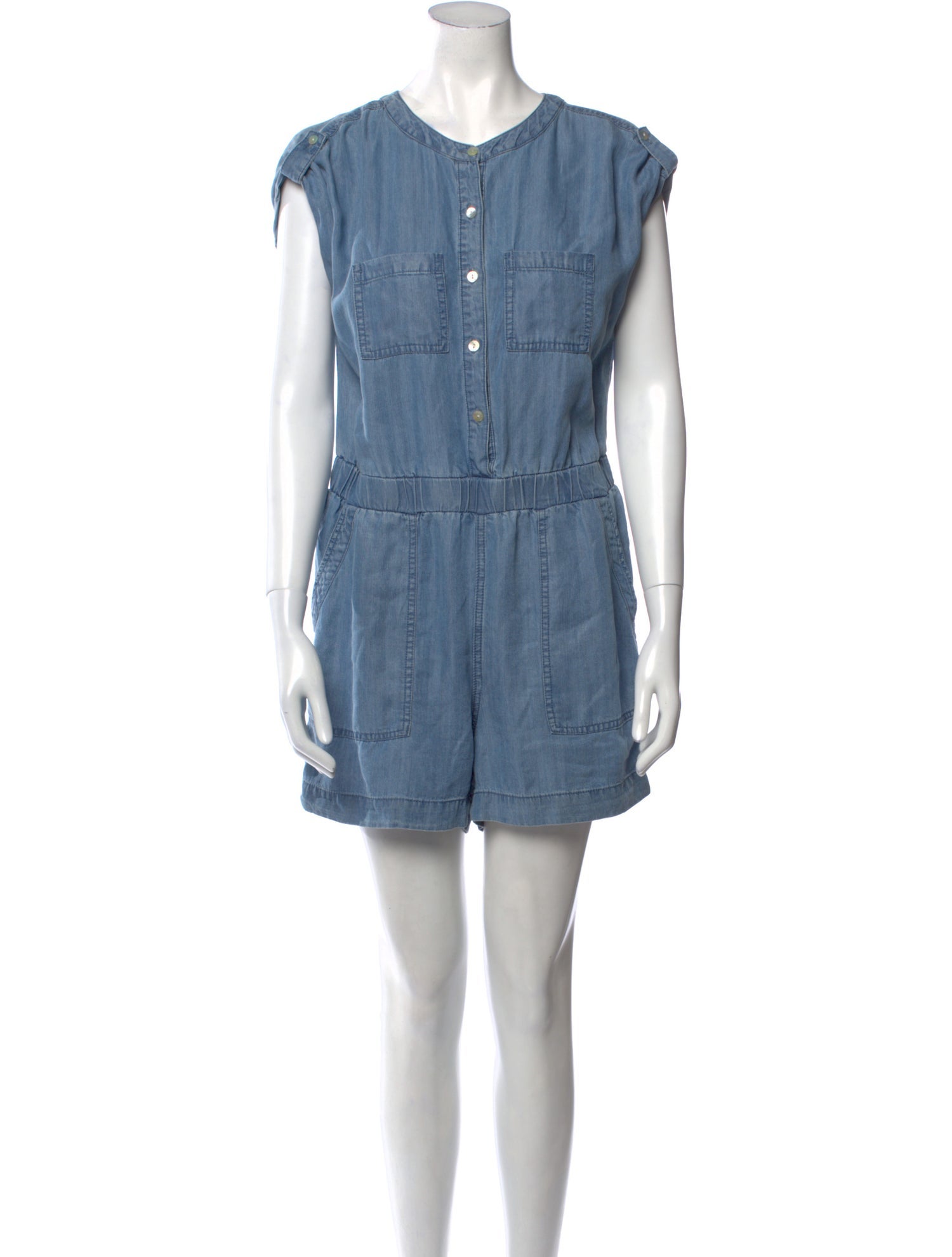 Neiman Marcus Crew Neck Romper