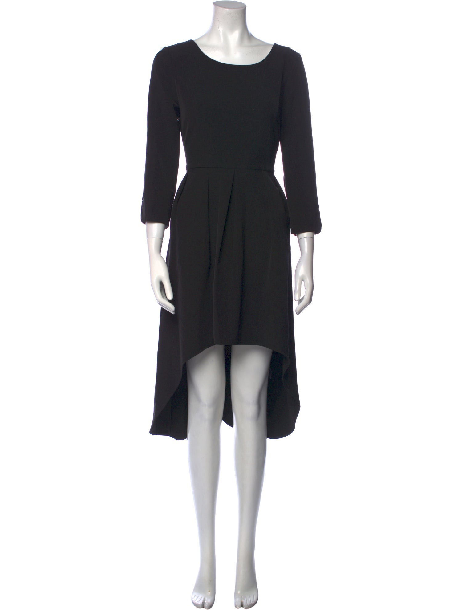 Neiman Marcus Scoop Neck Midi Length Dress