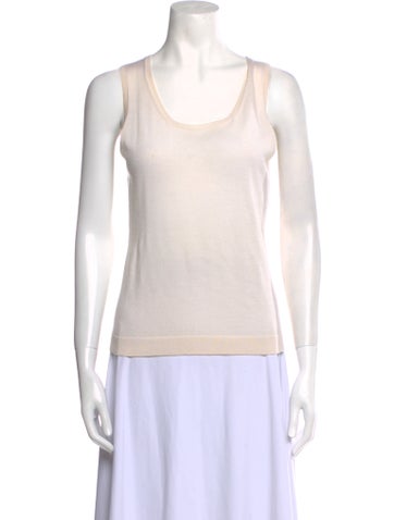 Neiman Marcus Knitwear Cashmere Scoop Neck Sweater S