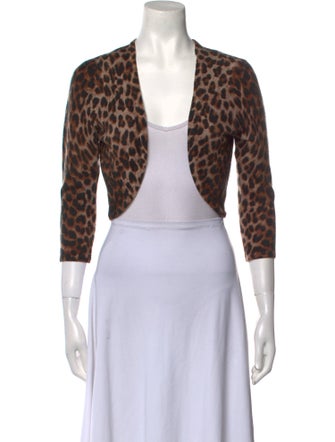 Neiman Marcus Cashmere Animal Print Sweater w/ Tags