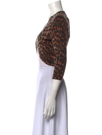 Neiman Marcus Cashmere Animal Print Sweater w/ Tags