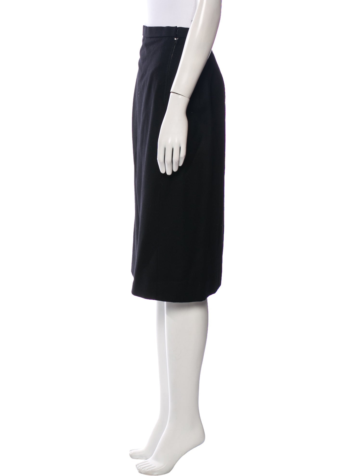Neiman Marcus Mesh Accents Knee-Length Skirt