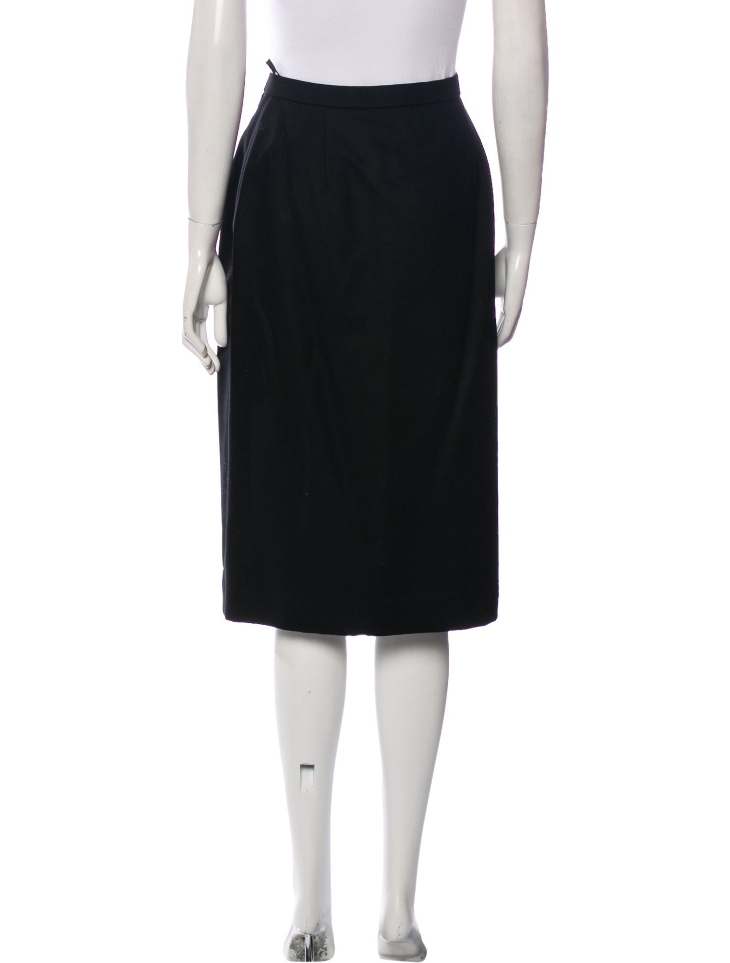 Neiman Marcus Mesh Accents Knee-Length Skirt