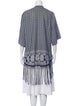 Neiman Marcus Printed Fringe Trim Accent Robe