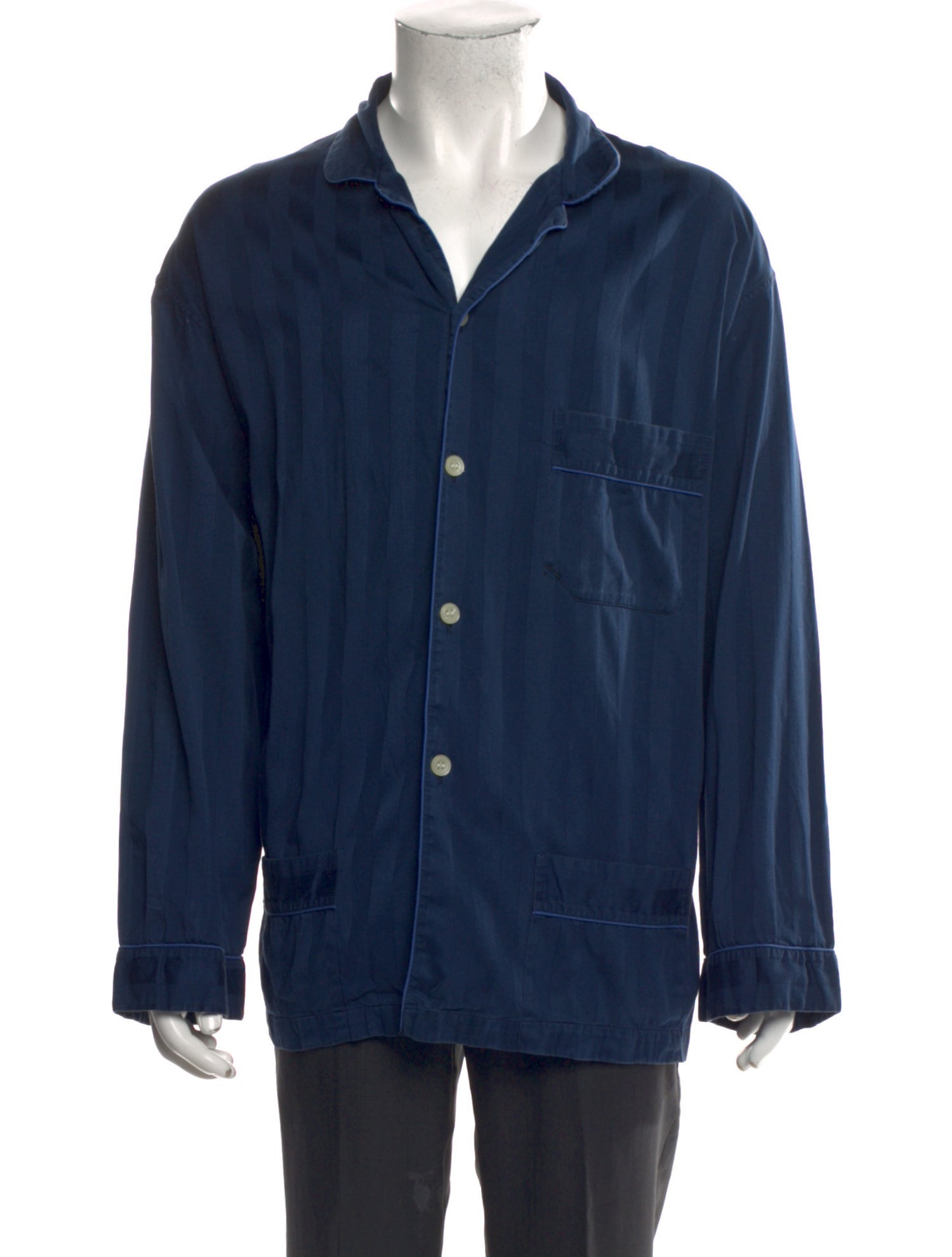 Neiman Marcus Striped Pajama Top