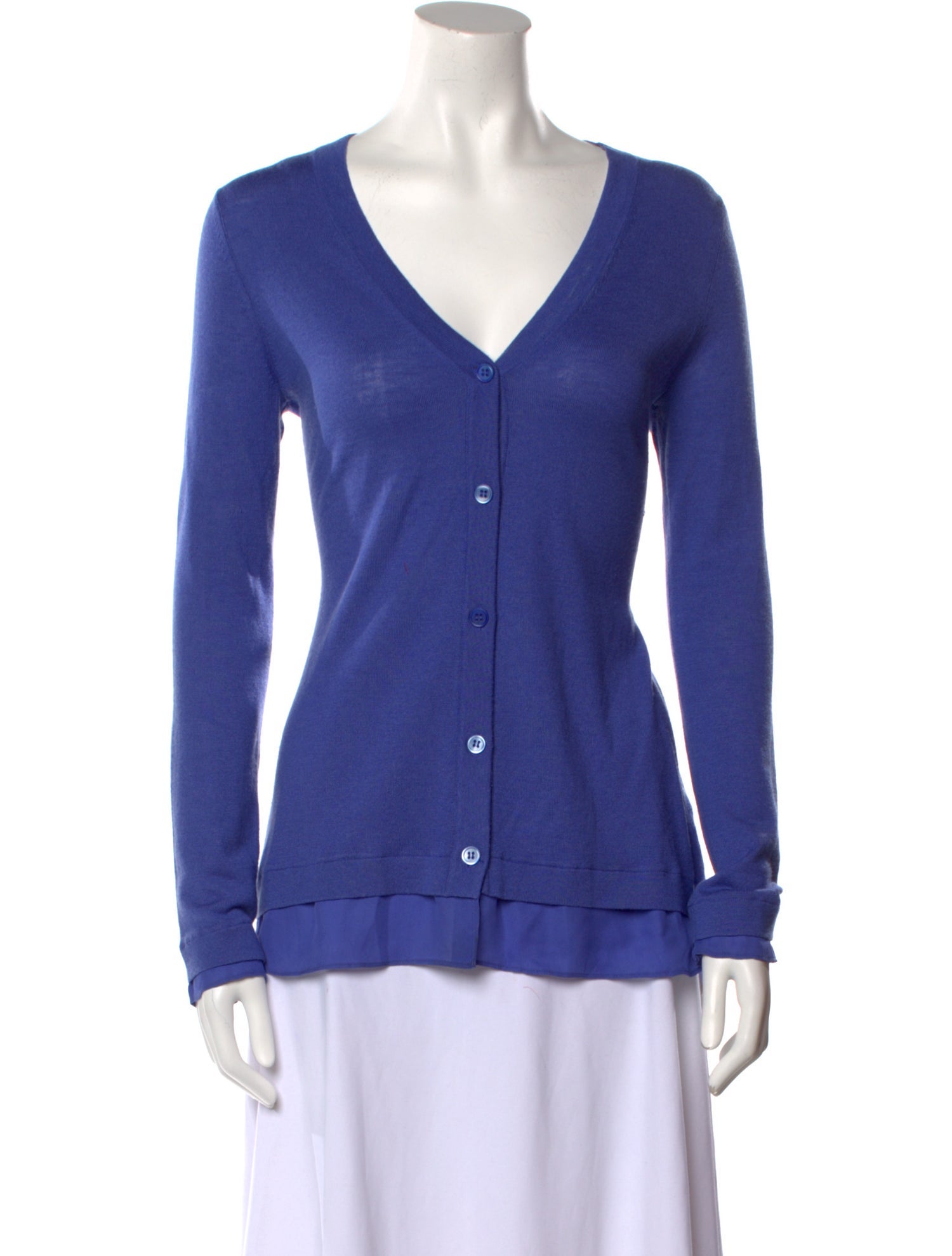 Neiman Marcus Silk V-Neck Sweater