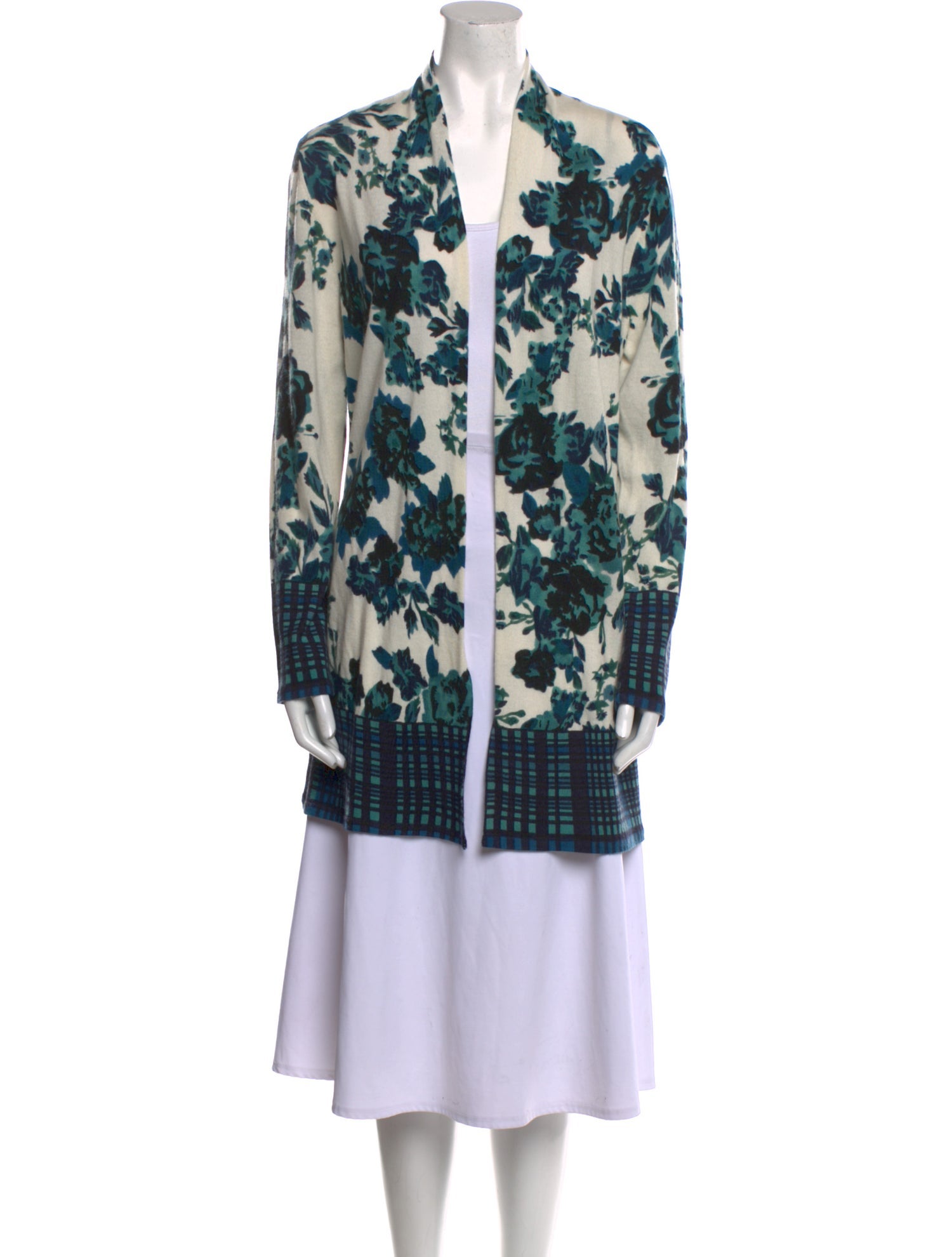 Neiman Marcus Cashmere Printed Cardigan w/ Tags w/ Tags