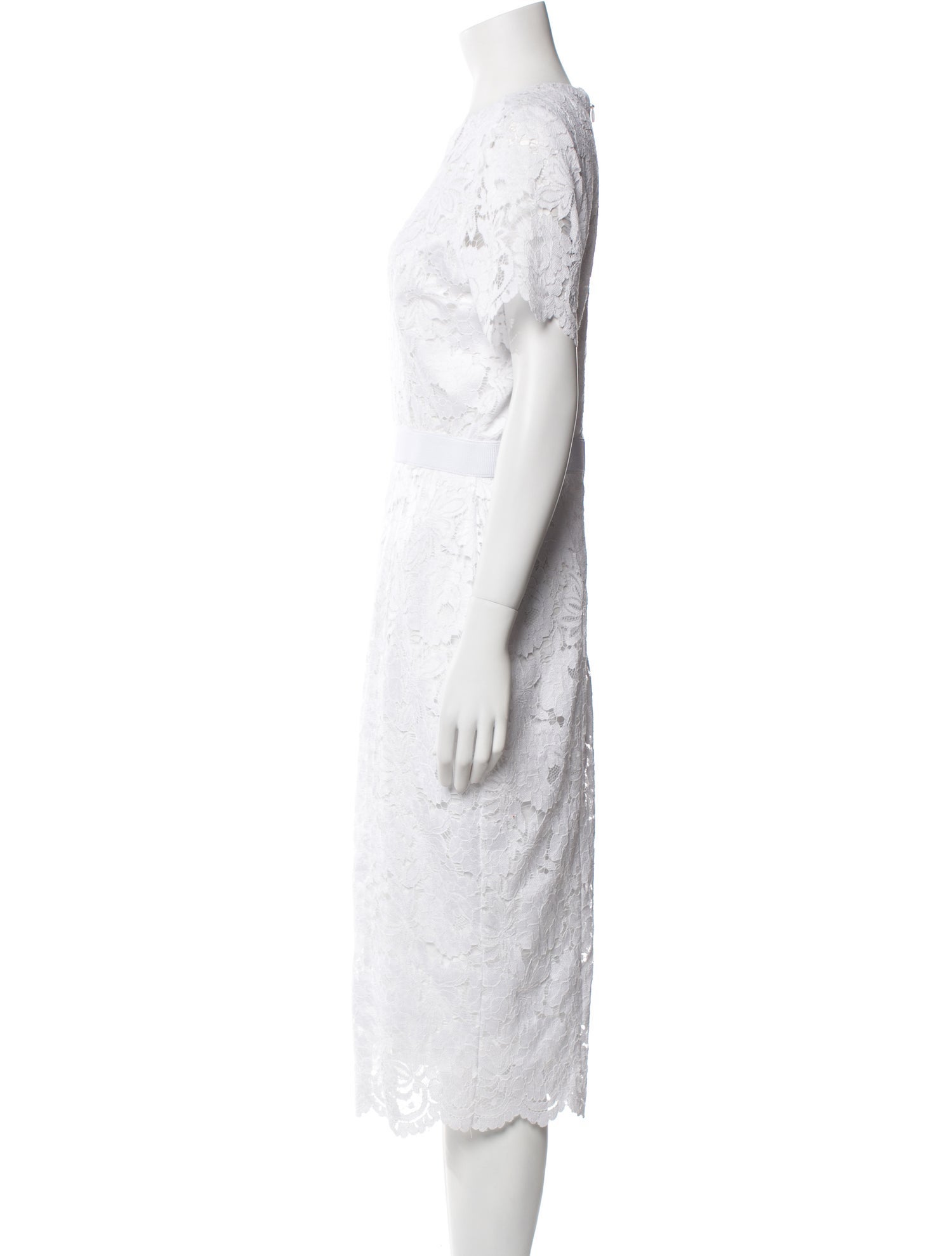 Neiman Marcus Crew Neck Midi Length Dress