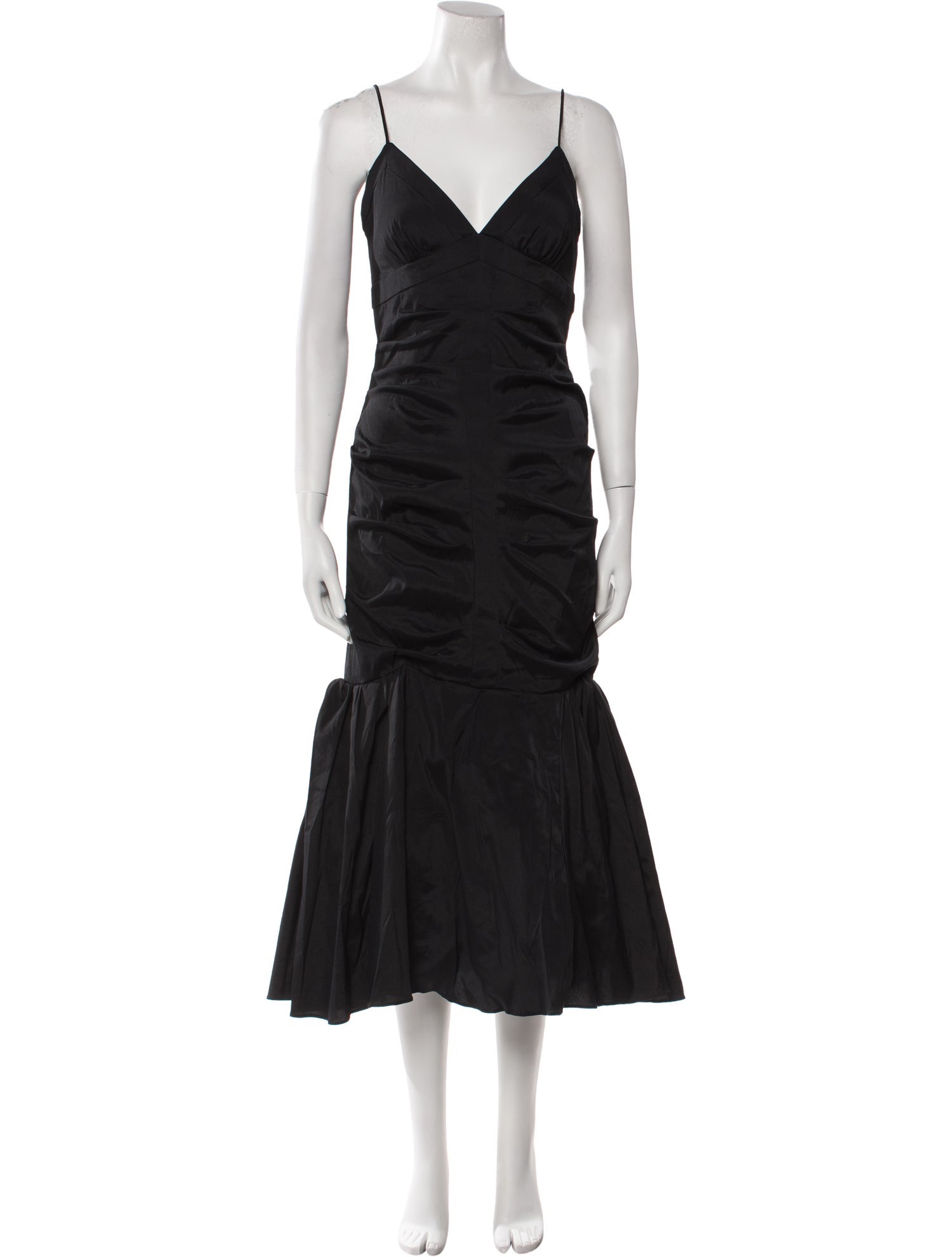 Neiman Marcus V-Neck Long Dress