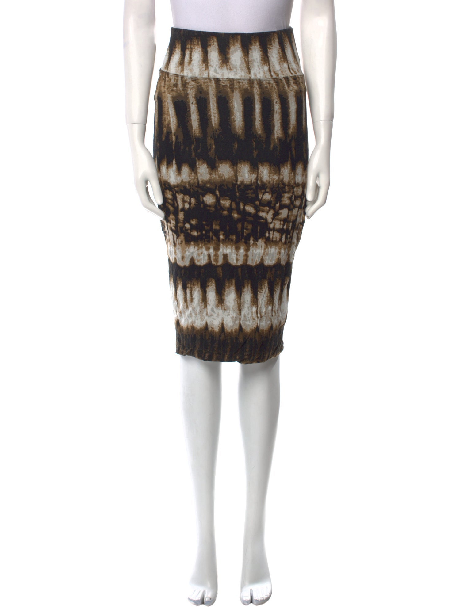 Neiman Marcus Printed Knee-Length Skirt