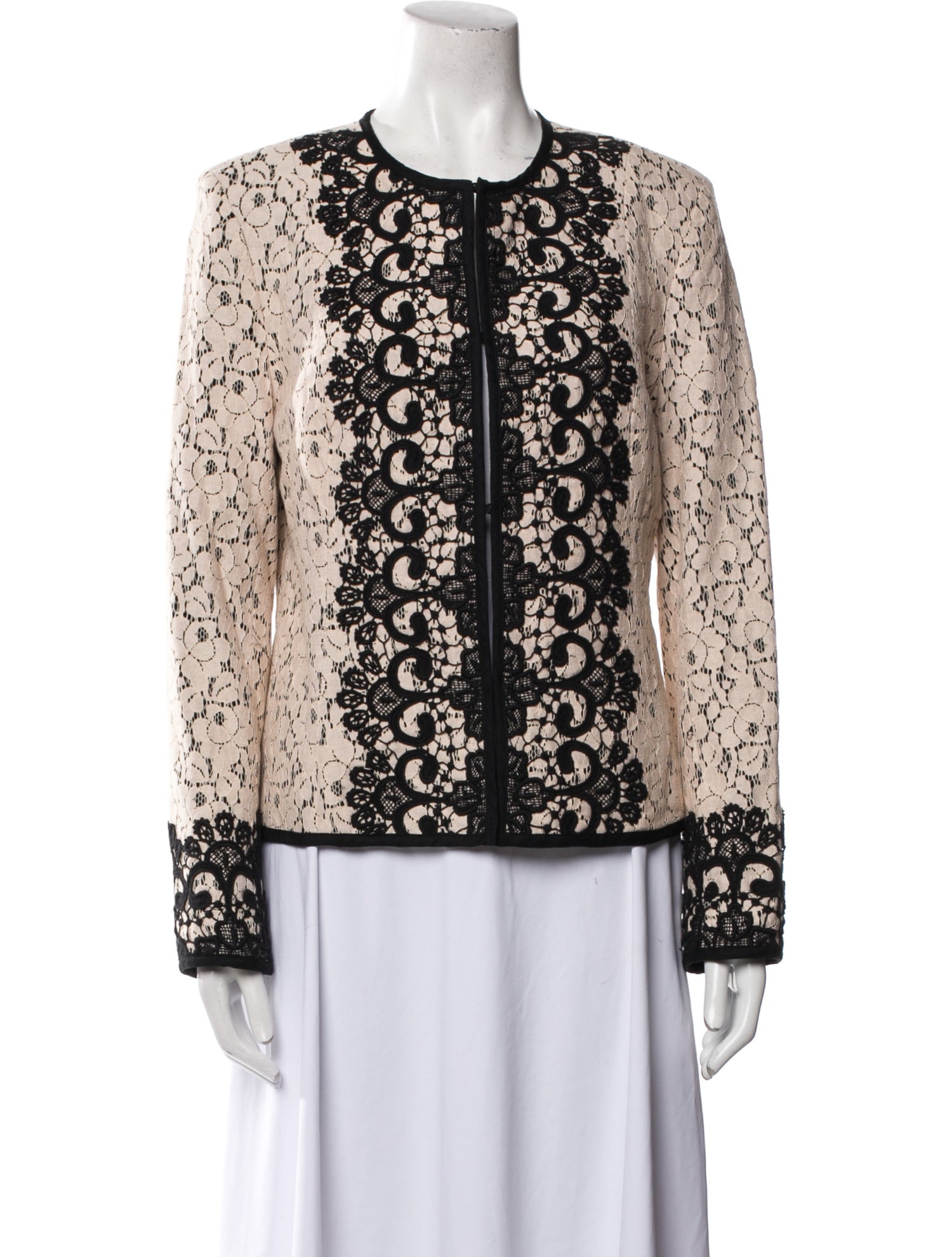 Neiman Marcus Lace Lace Pattern Jacket