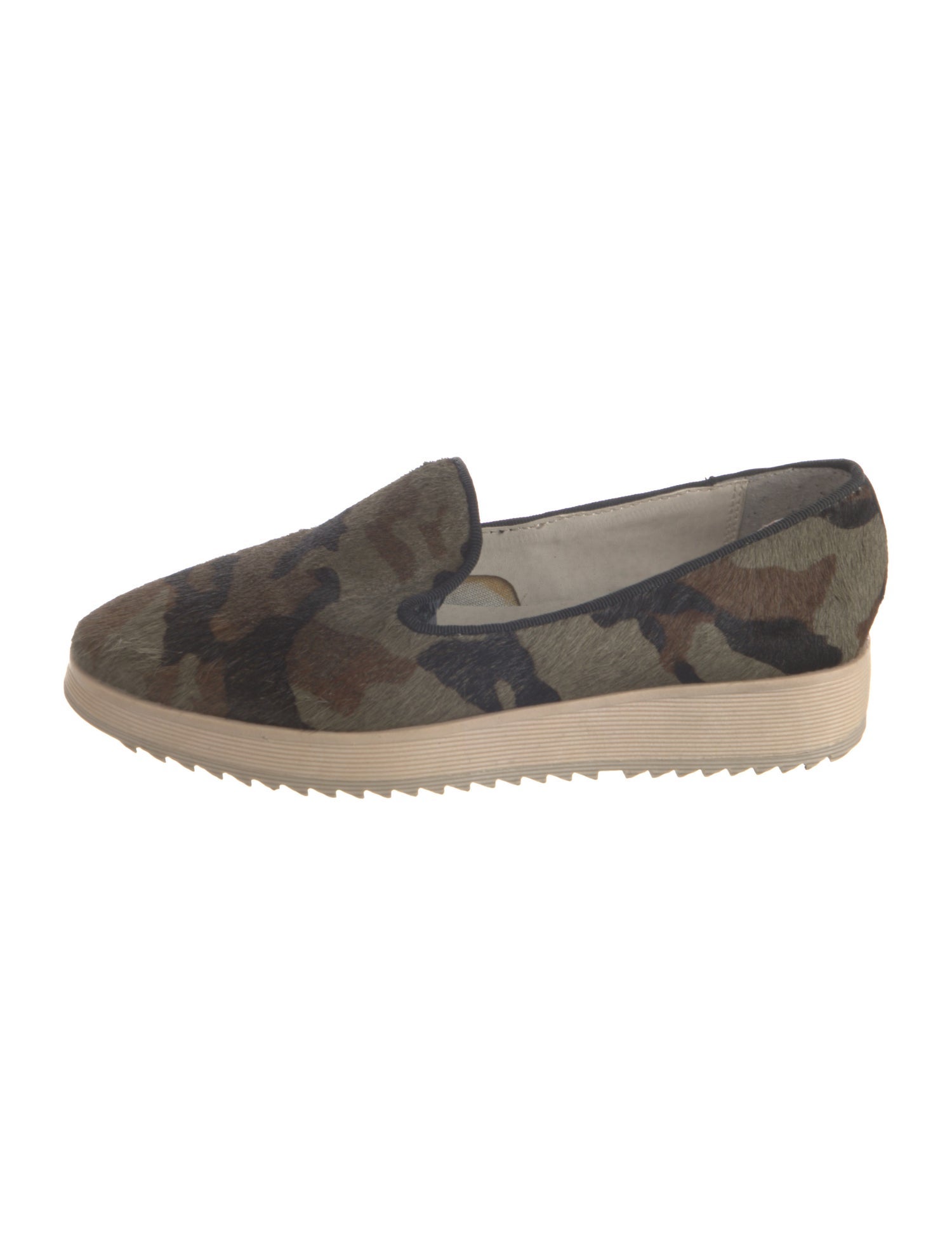 Neiman Marcus Ponyhair Camouflage Print Sneakers