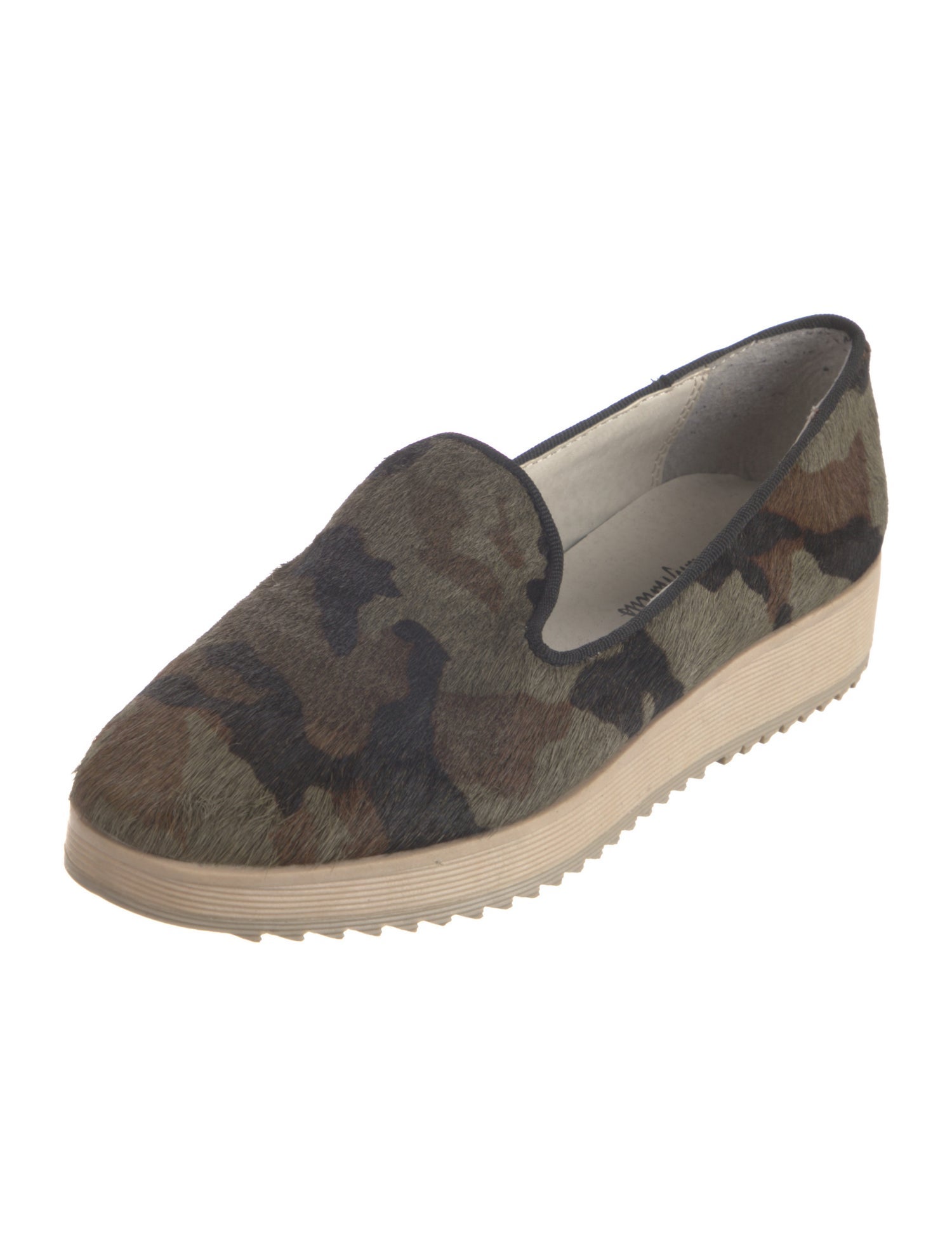 Neiman Marcus Ponyhair Camouflage Print Sneakers