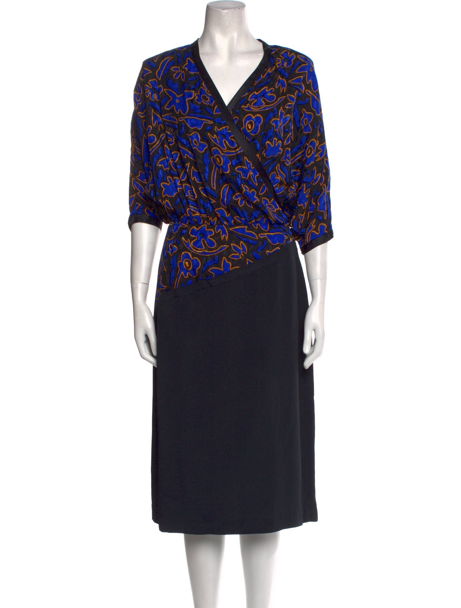 Neiman Marcus Silk Midi Length Dress